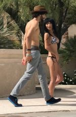 BAI LING in Bikini on Holiday in Palm Springs 10/12/2018