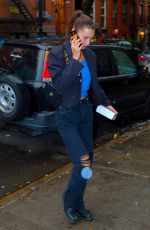 BELLA HADID Arrives at Her Apartment in New York 10/04/2018