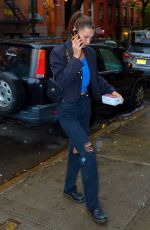 BELLA HADID Arrives at Her Apartment in New York 10/04/2018