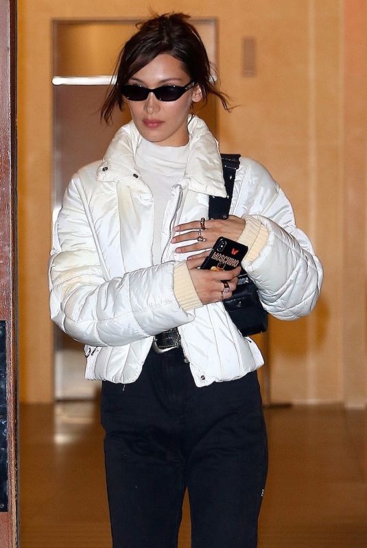 BELLA HADID Leaves Pier 59 Studios in New York 10/22/2018