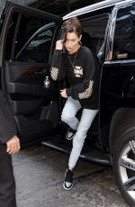 BELLA HADID Out in New York 10/03/2018