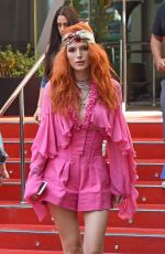 BELLA THORNE Leaves W Hotel in West Hollywood 10/01/2018