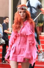 BELLA THORNE Leaves W Hotel in West Hollywood 10/01/2018
