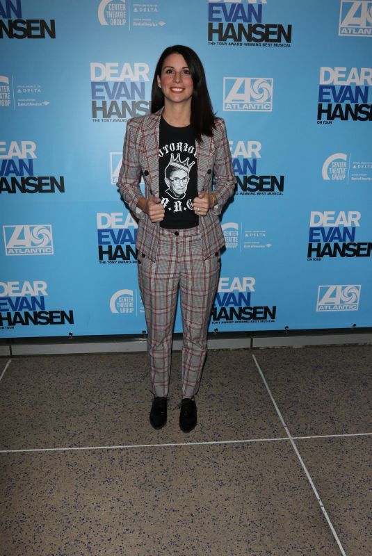BETH DOVER at Dear Evan Hansen Opening in Los Angeles 10/20/2018