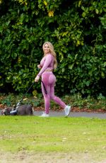 BIANCA GASCOIGNE in Tigts Out with Her Dog in Kent 10/09/2081