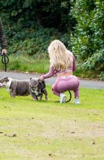 BIANCA GASCOIGNE in Tigts Out with Her Dog in Kent 10/09/2081