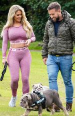 BIANCA GASCOIGNE in Tigts Out with Her Dog in Kent 10/09/2081
