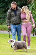 BIANCA GASCOIGNE in Tigts Out with Her Dog in Kent 10/09/2081