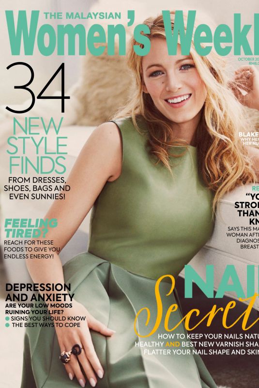 BLAKE LIVELY in Womens Weekly, Malaysia October 2018