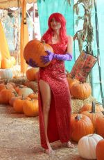 BLANCA BLANCO as Jessica Rabbit at a Pumpkin Patch in Los Angeles 10/22/2018