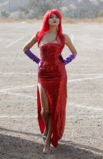 BLANCA BLANCO as Jessica Rabbit at a Pumpkin Patch in Los Angeles 10/22/2018