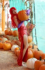 BLANCA BLANCO as Jessica Rabbit at a Pumpkin Patch in Los Angeles 10/22/2018