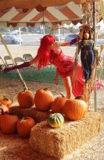 BLANCA BLANCO as Jessica Rabbit at a Pumpkin Patch in Los Angeles 10/22/2018