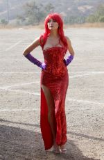 BLANCA BLANCO as Jessica Rabbit at a Pumpkin Patch in Los Angeles 10/22/2018