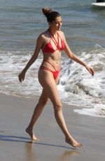 BLANCA BLANCO in a Red Bikini to the Beach in Malibu 10/17/2018