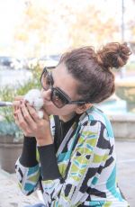 BLANCA BLANCO Out with Her Bunny in Los Angeles 10/28/2018