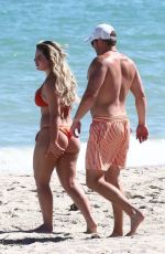 BRIELLE BIERMANN in Bikini on the Beach in Miami Beach 10/20/2018