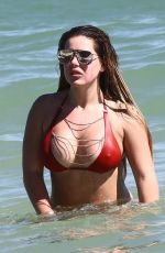 BRIELLE BIERMANN in Bikini on the Beach in Miami Beach 10/20/2018