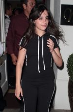 CAMILA CABELLO at Madeo Restaurant in Beverly Hills 10/09/2018