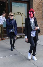 CARA DELEVINGNE and ASHLEY BENSON Leaves Greenwich Hotel in New York 10/19/2018