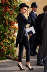 CARA DELEVINGNE at Wedding of Princess Eugenie of York and Jack Brooksbank at St. George