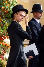 CARA DELEVINGNE at Wedding of Princess Eugenie of York and Jack Brooksbank at St. George