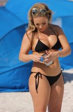 CARMEN VALENTINA in Bikini at a Beach in Miami 10/15/2081