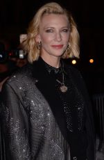 CATE BLANCHETT Arrives at Louis Vuitton Show at Paris Fashion Week 10/02/2018