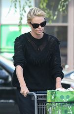 CHARLIZE THERON at Grocery Store in Los Angeles 09/29/2018
