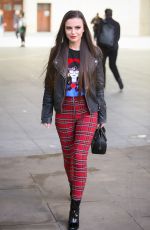 CHER LLOYD Promoting Her None of My Business Single at BBC Radio in London 10/26/2018