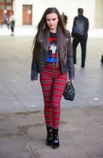CHER LLOYD Promoting Her None of My Business Single at BBC Radio in London 10/26/2018