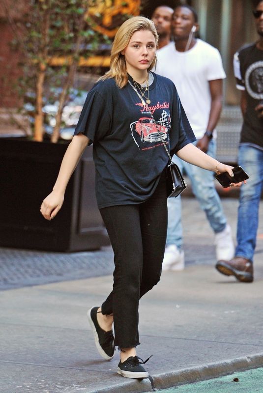 CHLOE MORETZ Out and About in New York 10/10/2018
