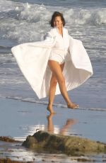 CHRISSY TEIGEN on the Set of a Photoshoot at a Beach in Malibu 10/09/2018