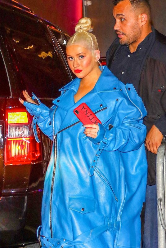 CHRISTINA AGUILERA Arrives at Radio City Music Hall in New York 10/04/2018