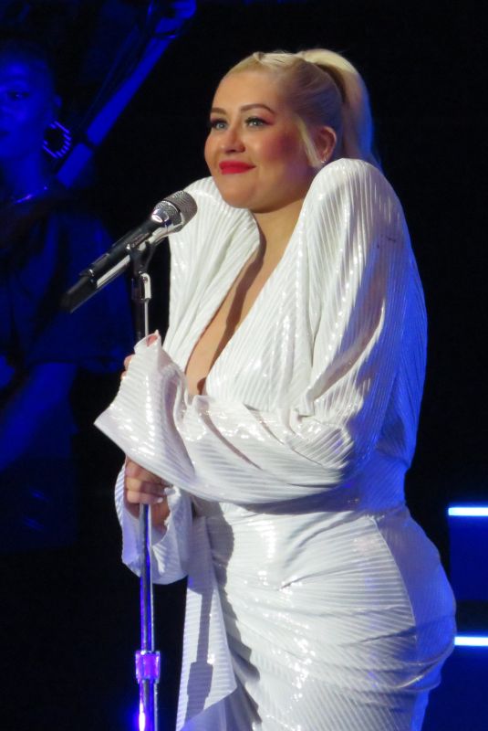 CHRISTINA AGUILERA Performs at Greek Theater in Los Angeles 01/26/2018