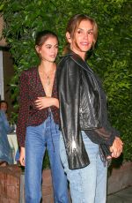 CINDY CRAWFORD and KAIA GERBER at Giorgio Baldi in Santa Monica 10/19/2018