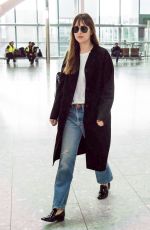 DAKOTA JOHNSON at Heathrow Airport in London 10/17/2018