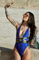 DARYLLE SARGEANT in Swimsuit at a Beach in Spain 10/09/2018