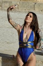 DARYLLE SARGEANT in Swimsuit at a Beach in Spain 10/09/2018