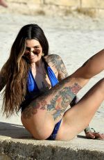 DARYLLE SARGEANT in Swimsuit at a Beach in Spain 10/09/2018