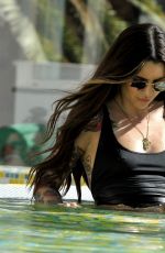 DARYLLE SARGEANT in Swimsuit at a Pool in Ibiza 10/22/2018