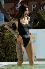 DARYLLE SARGEANT in Swimsuit at a Pool in Ibiza 10/22/2018
