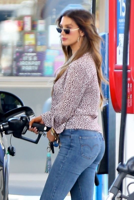 DELTA GOODREM at a Gas Station in Los Angeles 10/09/2018