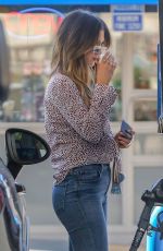 DELTA GOODREM at a Gas Station in Los Angeles 10/09/2018
