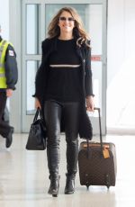 ELIZABETH HURLEY at JFK Airport in New York 10/12/2018