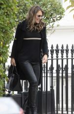 ELIZABETH HURLEY Laves Her Home in London 10/11/2018