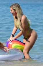 ELLIE BROWN and ZARA MCDERMOTT in Bikinis at a Beach in Ibiza 10/24/2018