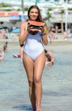 ELLIE BROWN and ZARA MCDERMOTT in Bikinis at a Beach in Ibiza 10/24/2018