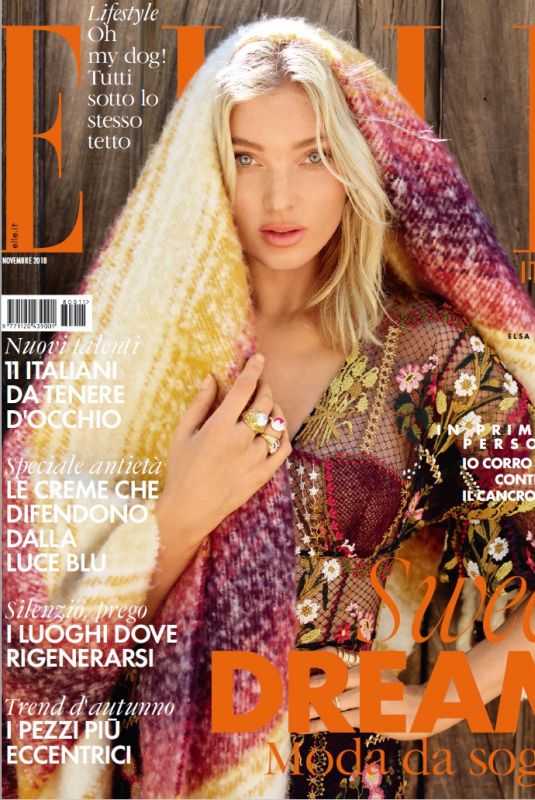 ELSA HOSK in Elle Magazine, Italy November 2018