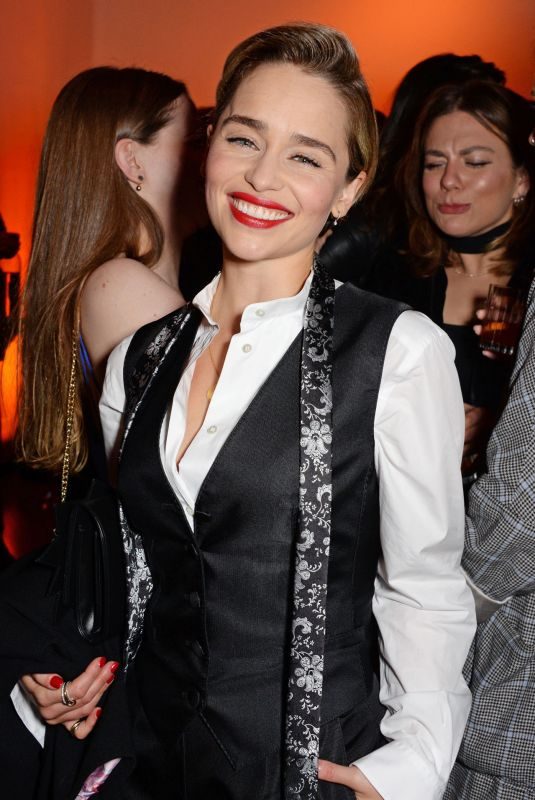EMILIA CLARKE at BFI London Film Festival Awards Party in London 10/20/2018